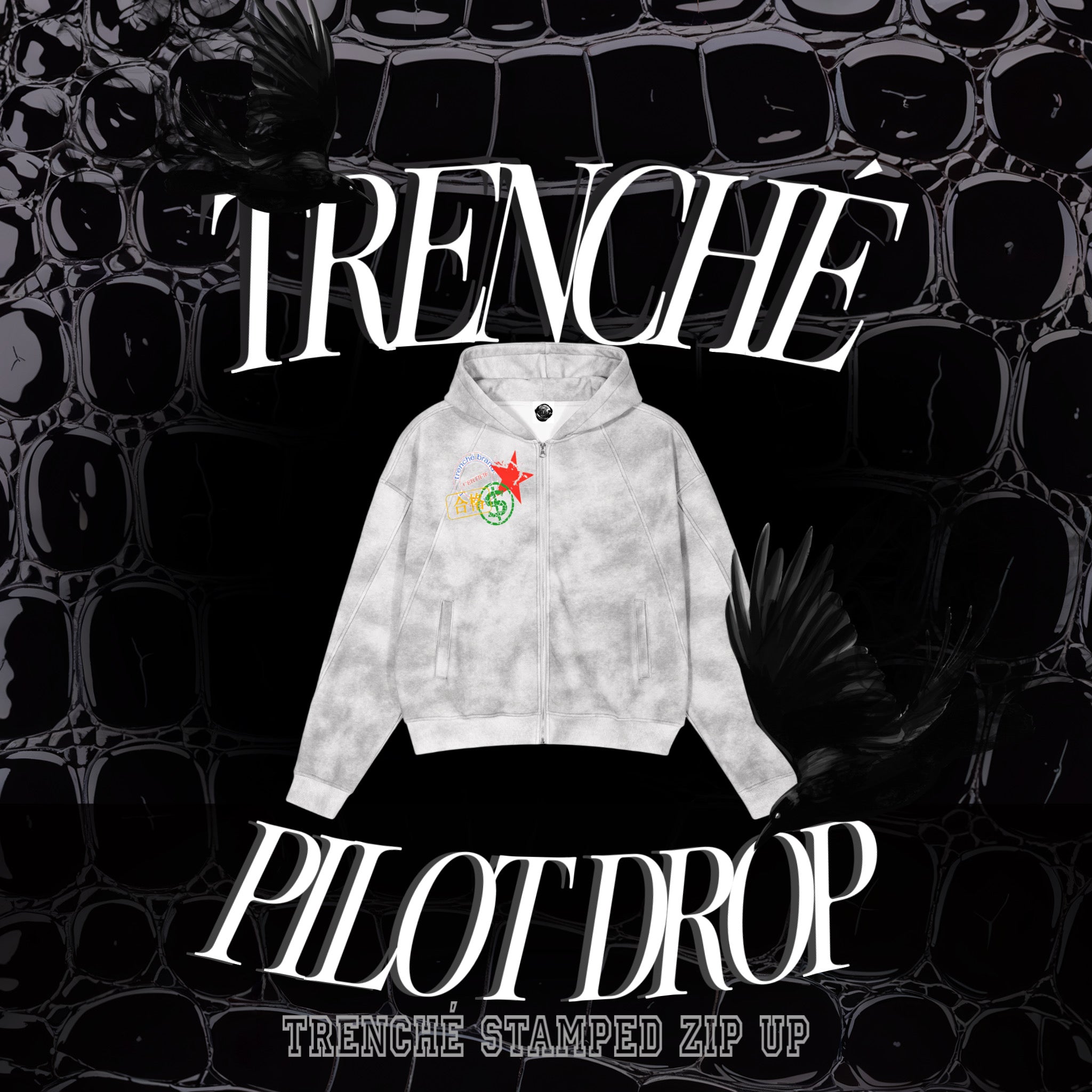 TRENCHÉ Stamped Zip Up